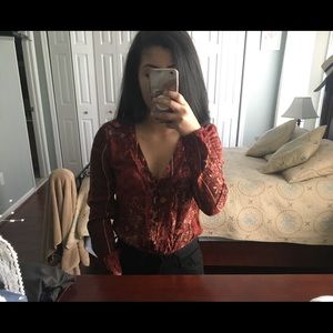 Kendall and Kylie long sleeve crop top